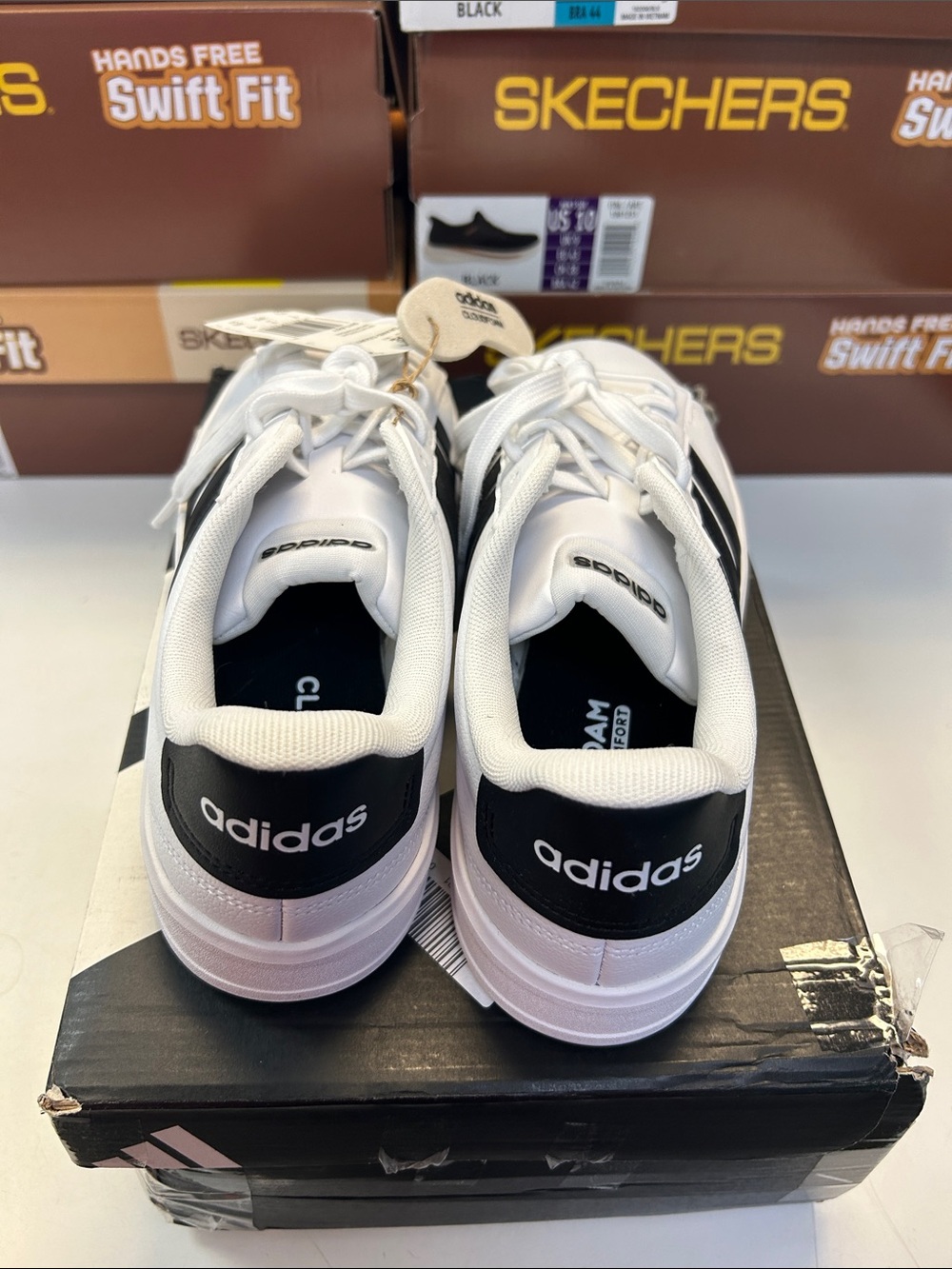 adidas Grand Court 3.0 Womens Size 9.5 White Black Low Top Sneakers IH1487 - Picture 5 of 5